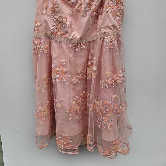 City Chic hi lo strapless beaded dress - Picture 7 of 7